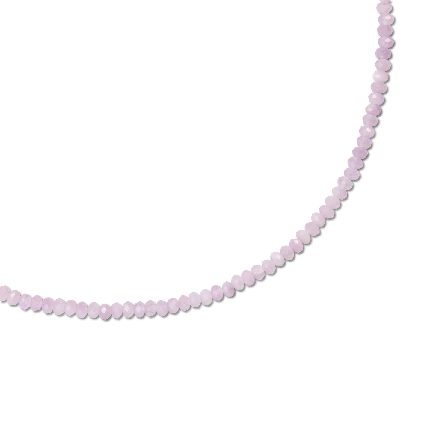 Kunzite Gold Bead Necklace