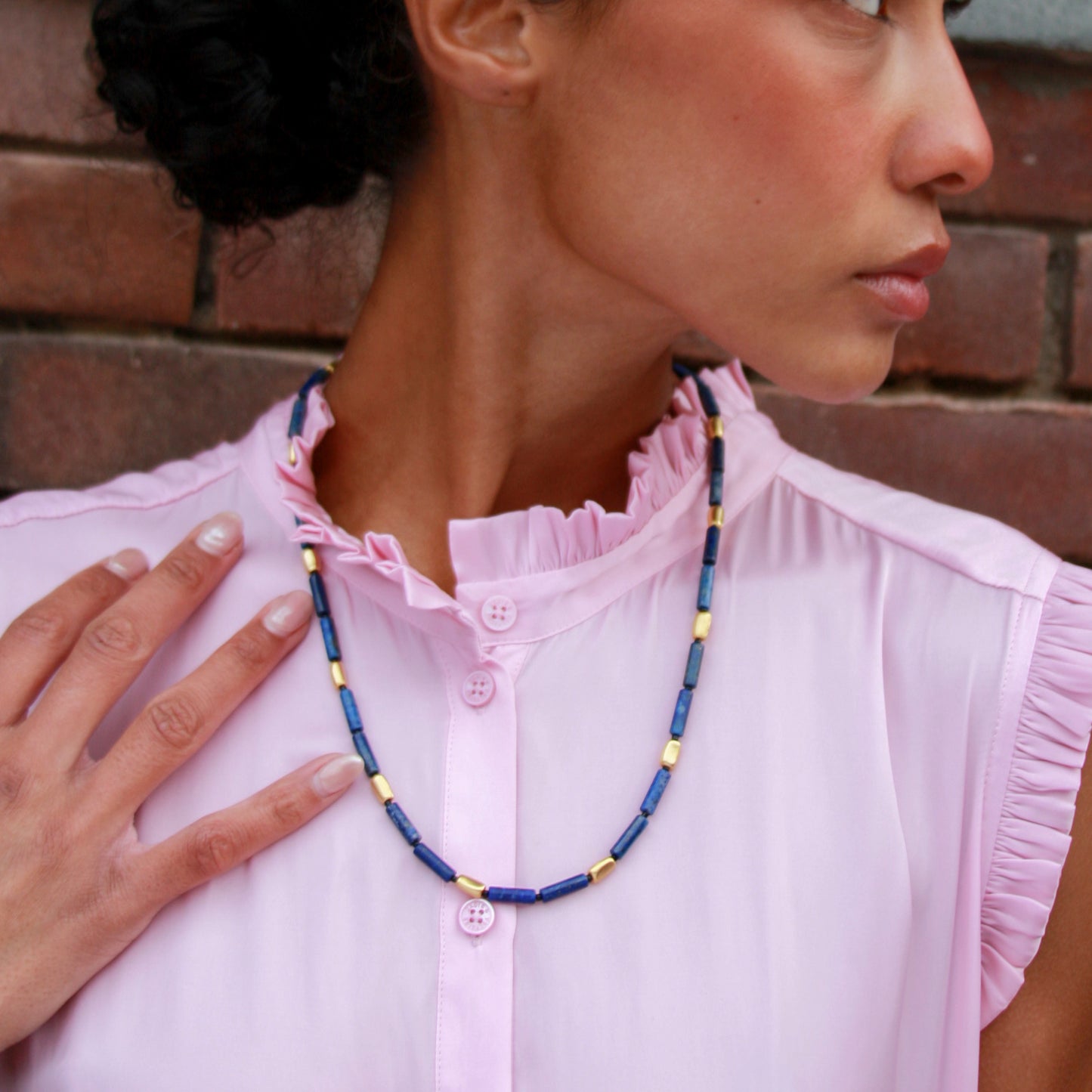 Lapis Lazuli Blue Madrid Matinee Necklace