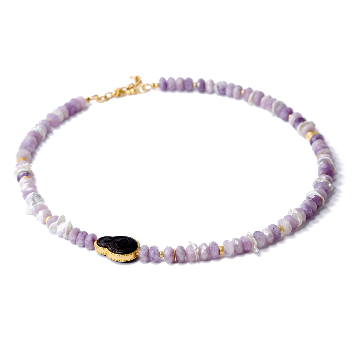 Lavender Kunzite Pearl Necklace