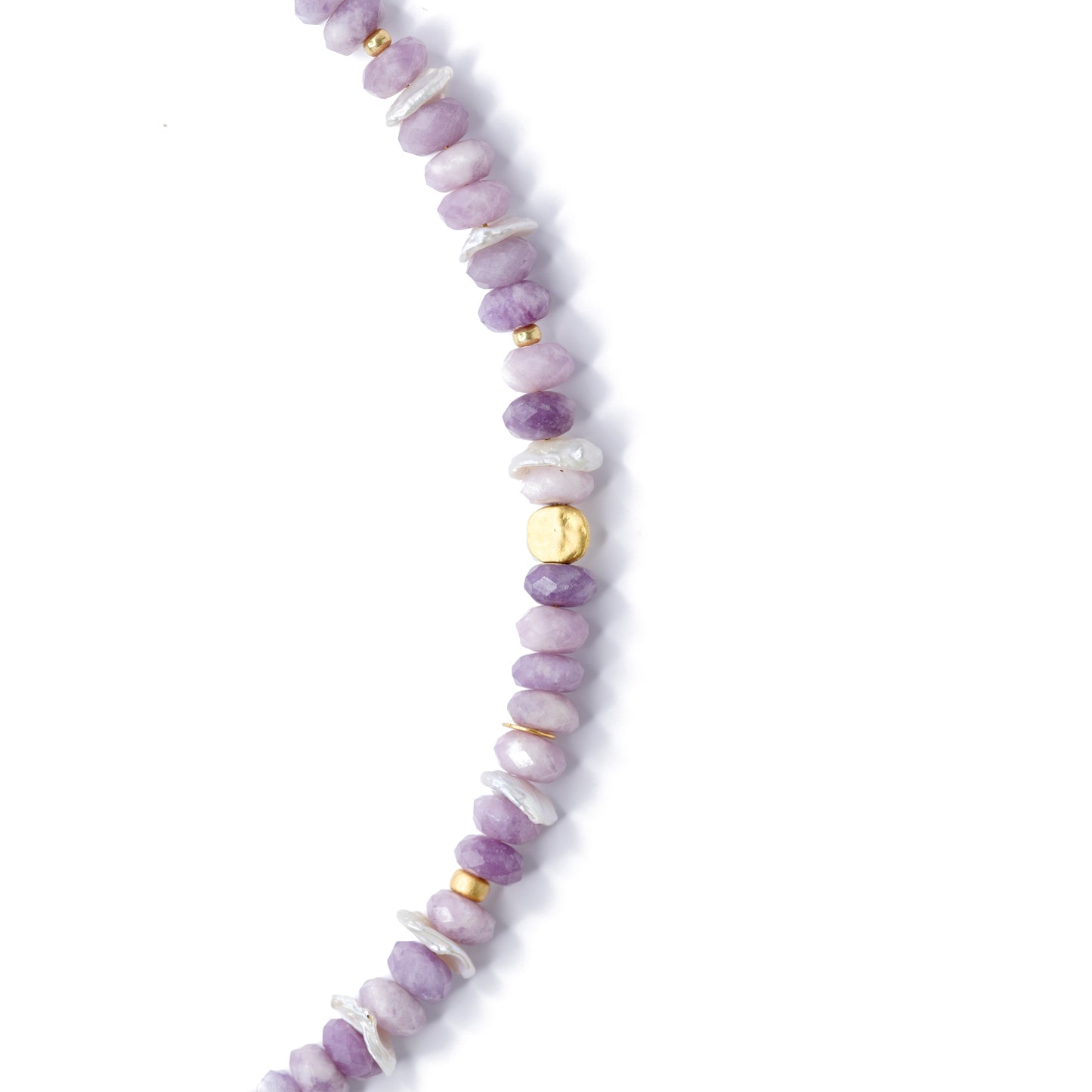 Lavender Kunzite Pearl Necklace