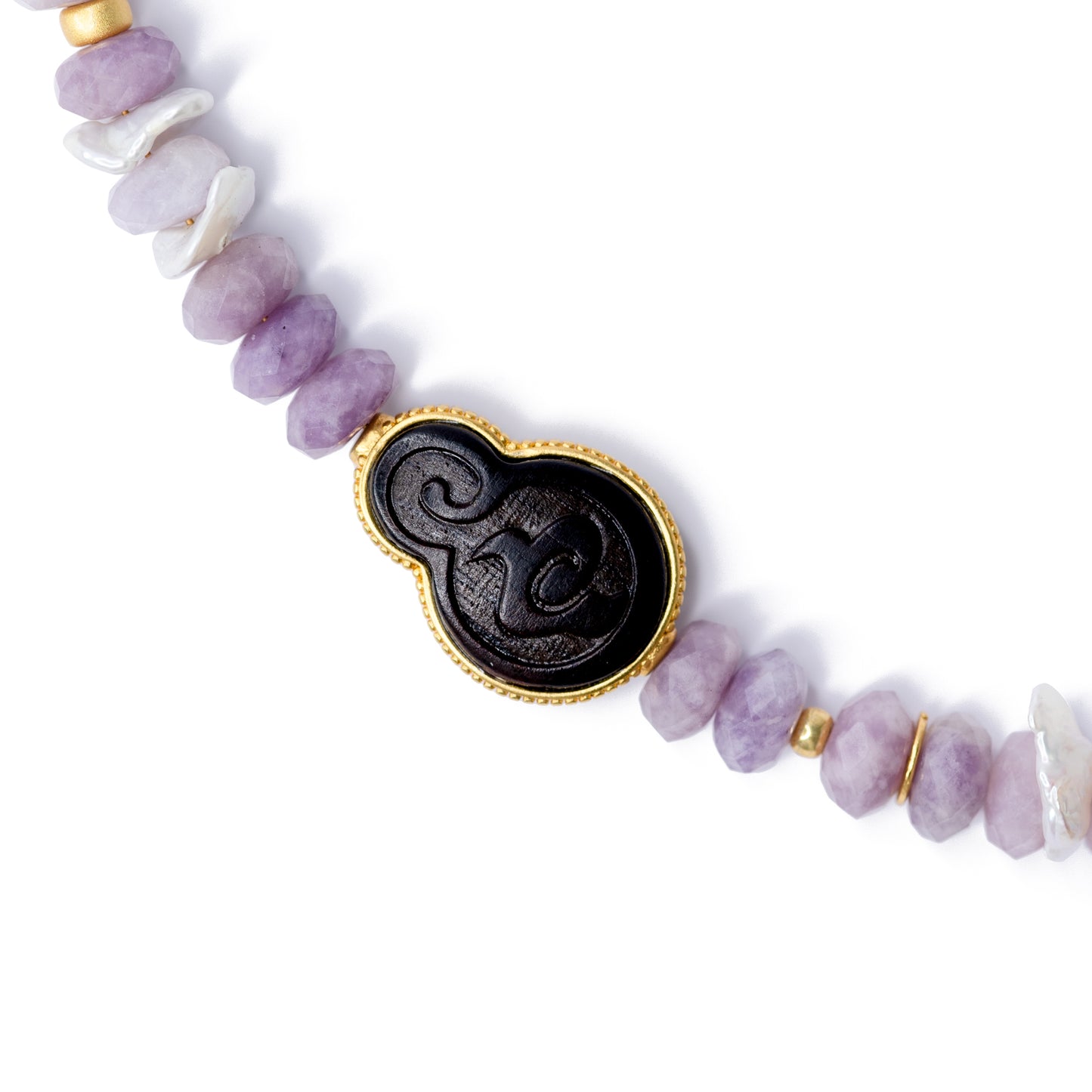 Lavender Kunzite Pearl Necklace