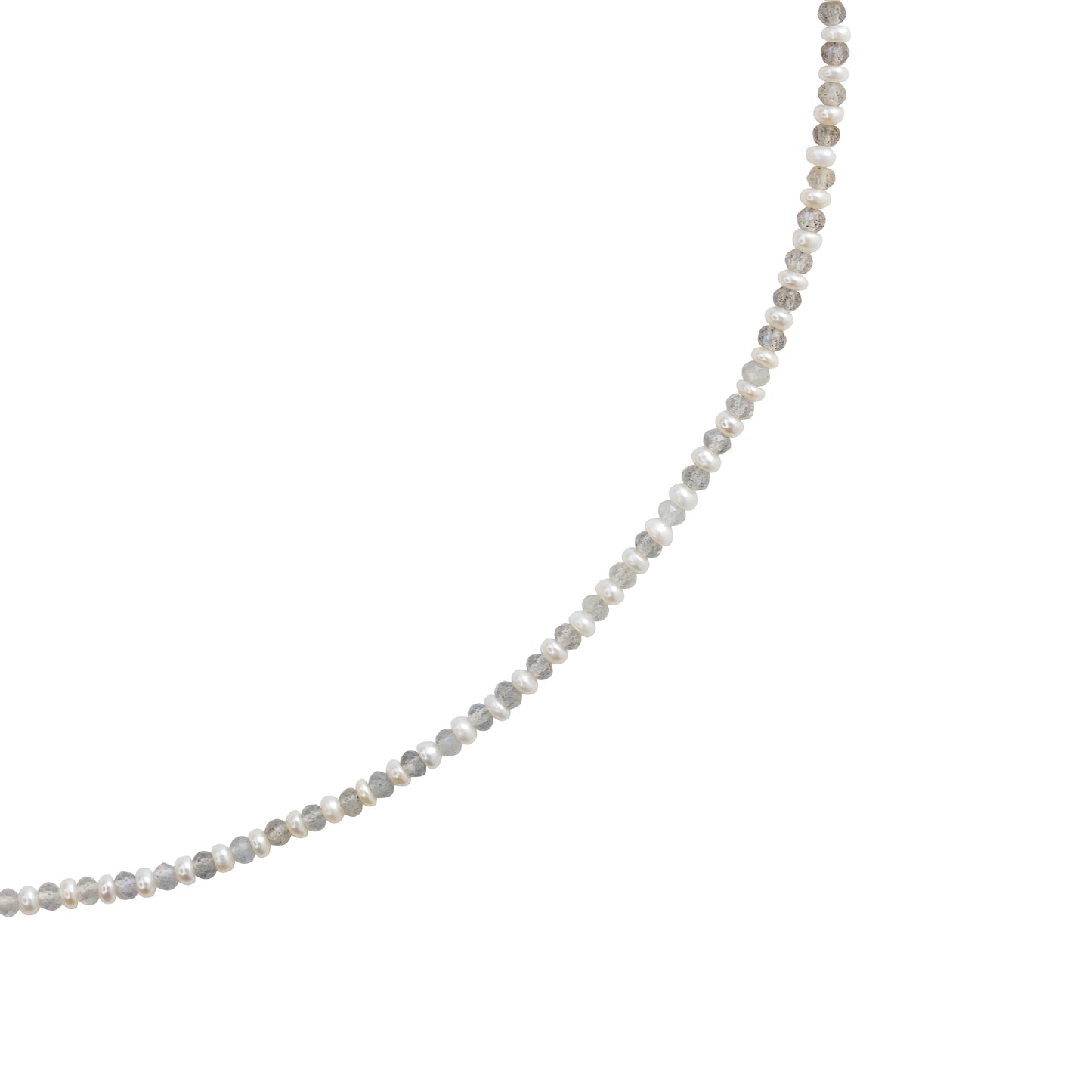 Lustra Tiny Pearl Labradorite Necklace