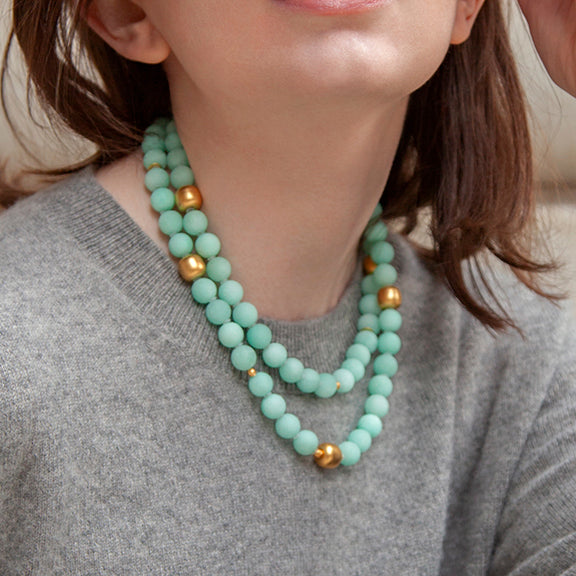 Light Green Chalcedony Necklace - Monsieur Mint Necklace