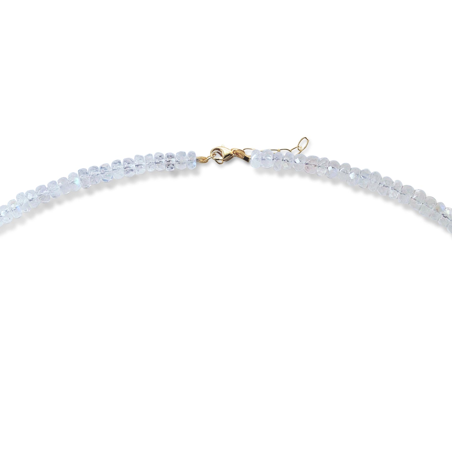 Rainbow Tourmaline Drop Blue Moonstone Necklace
