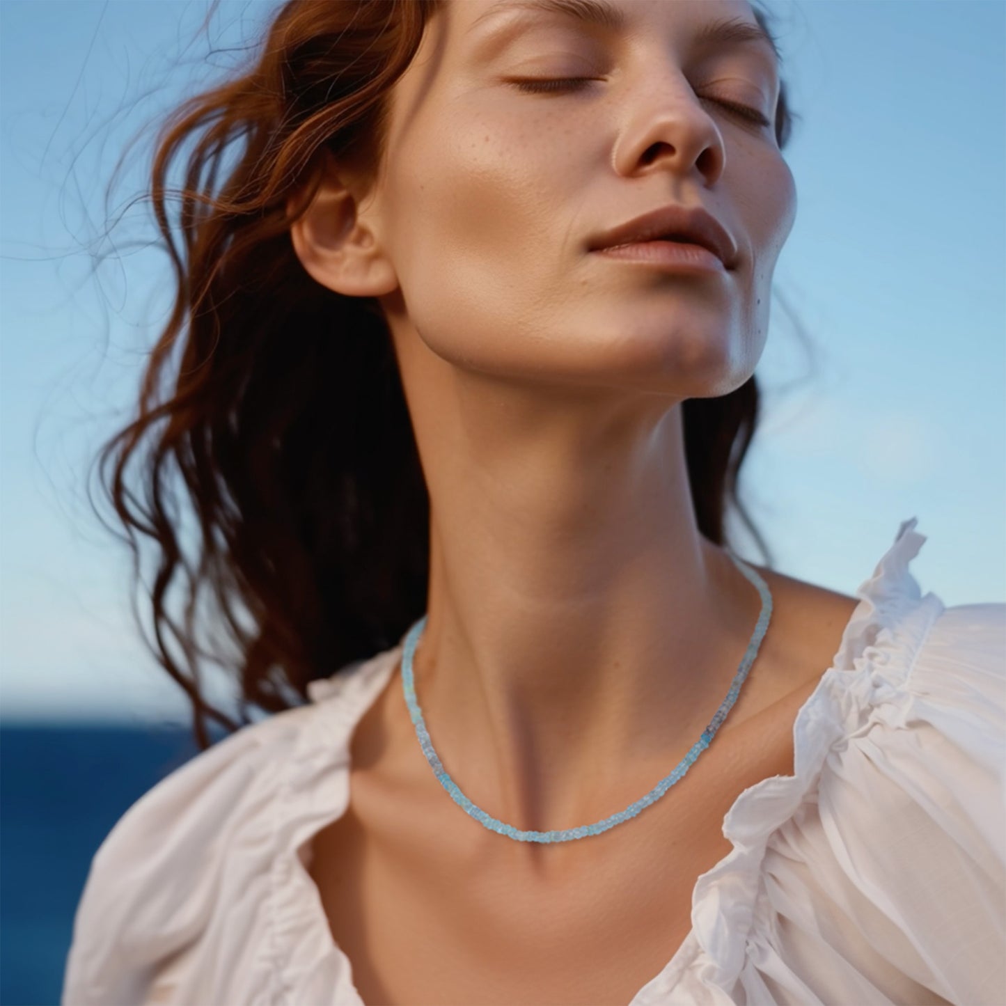 Moss Aquamarine Ombre Necklace