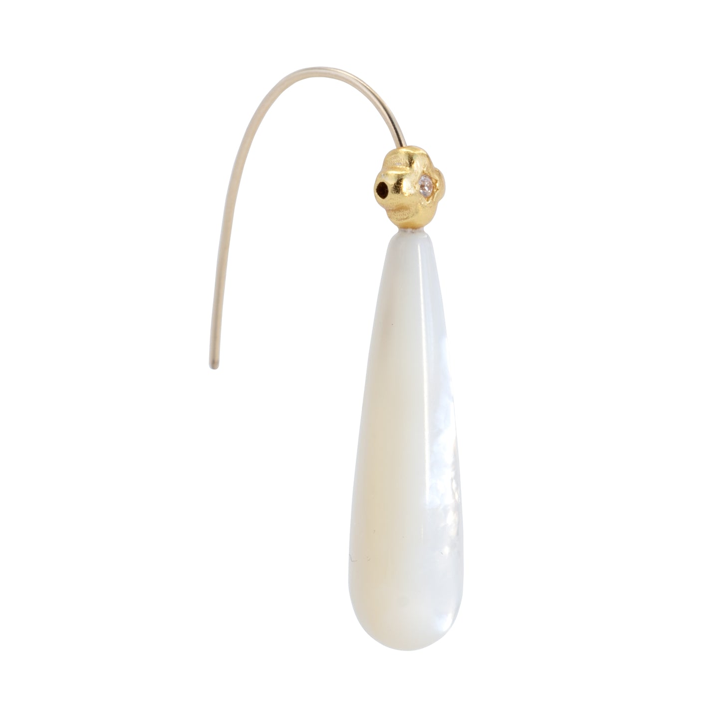 Mother of Pearl 14K Gold Dangle Earrings
