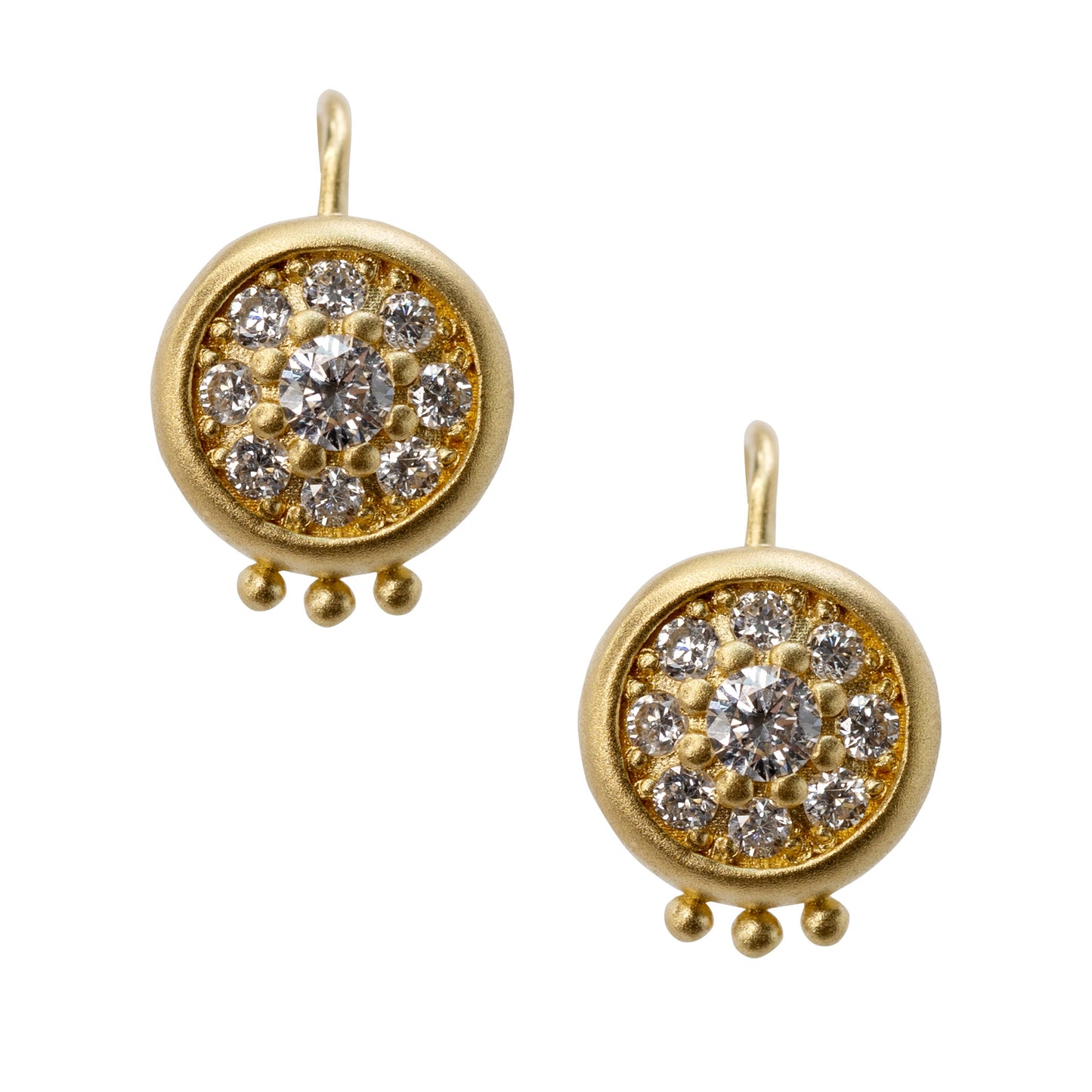 Muse 18K Gold Diamond Hook Earring