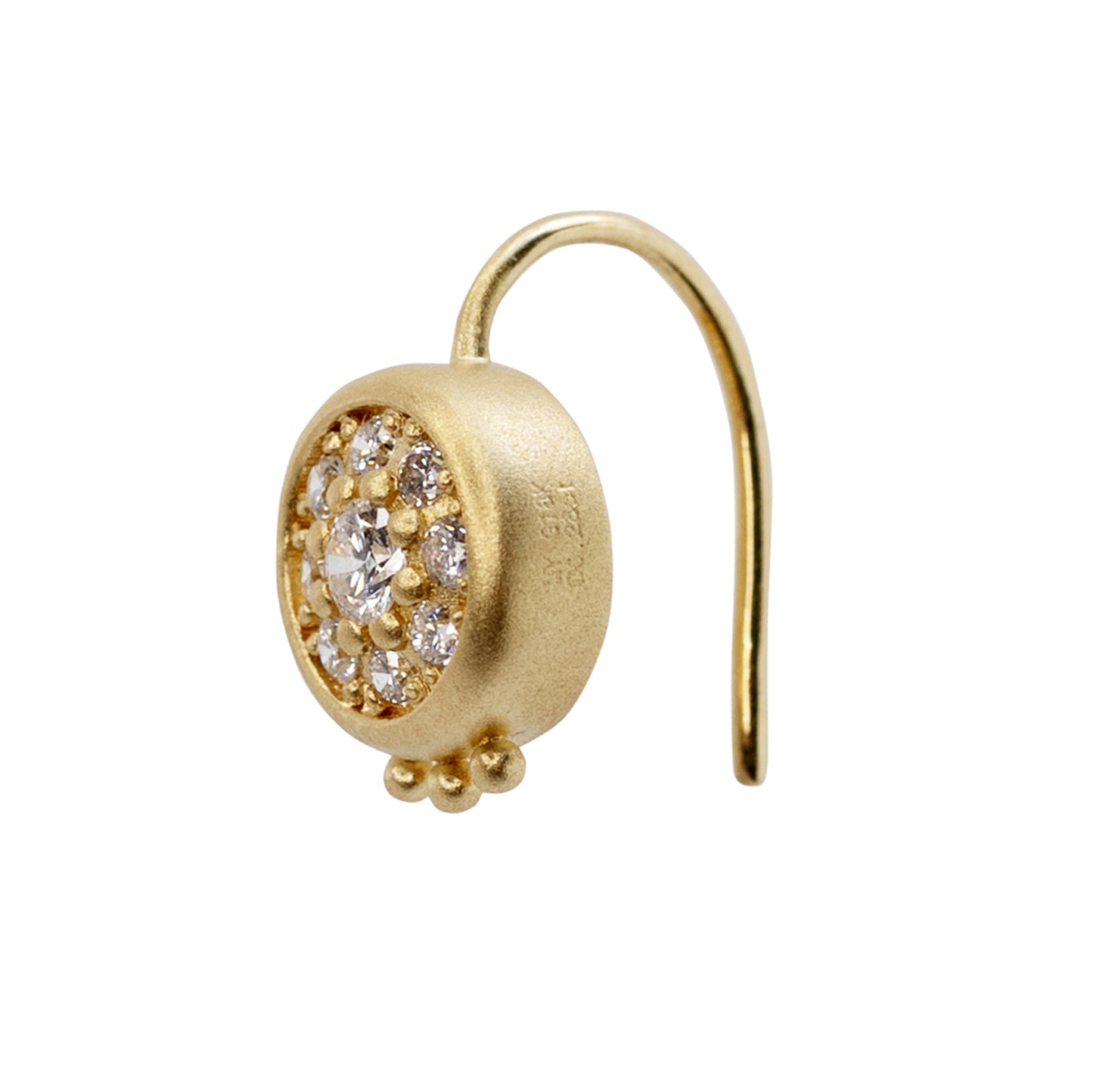 Muse 18K Gold Diamond Hook Earring