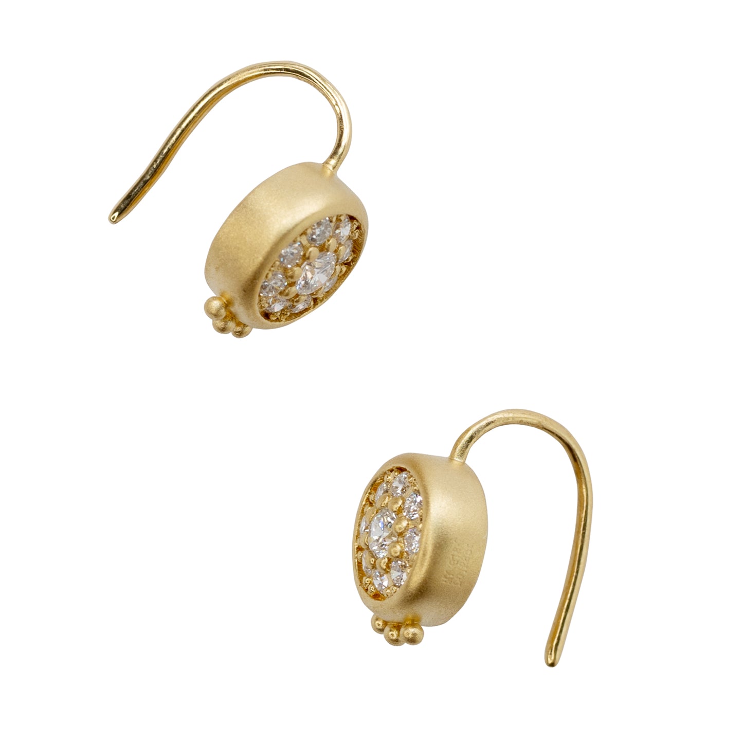 Muse 18K Gold Diamond Hook Earring