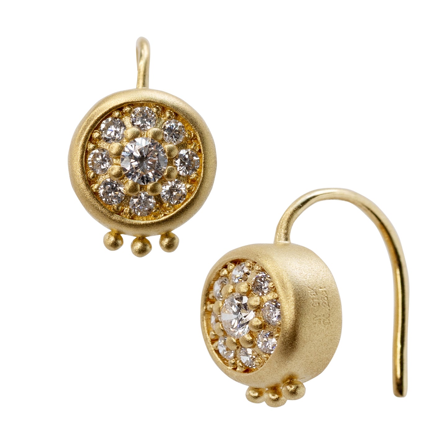 Muse 18K Gold Diamond Hook Earring