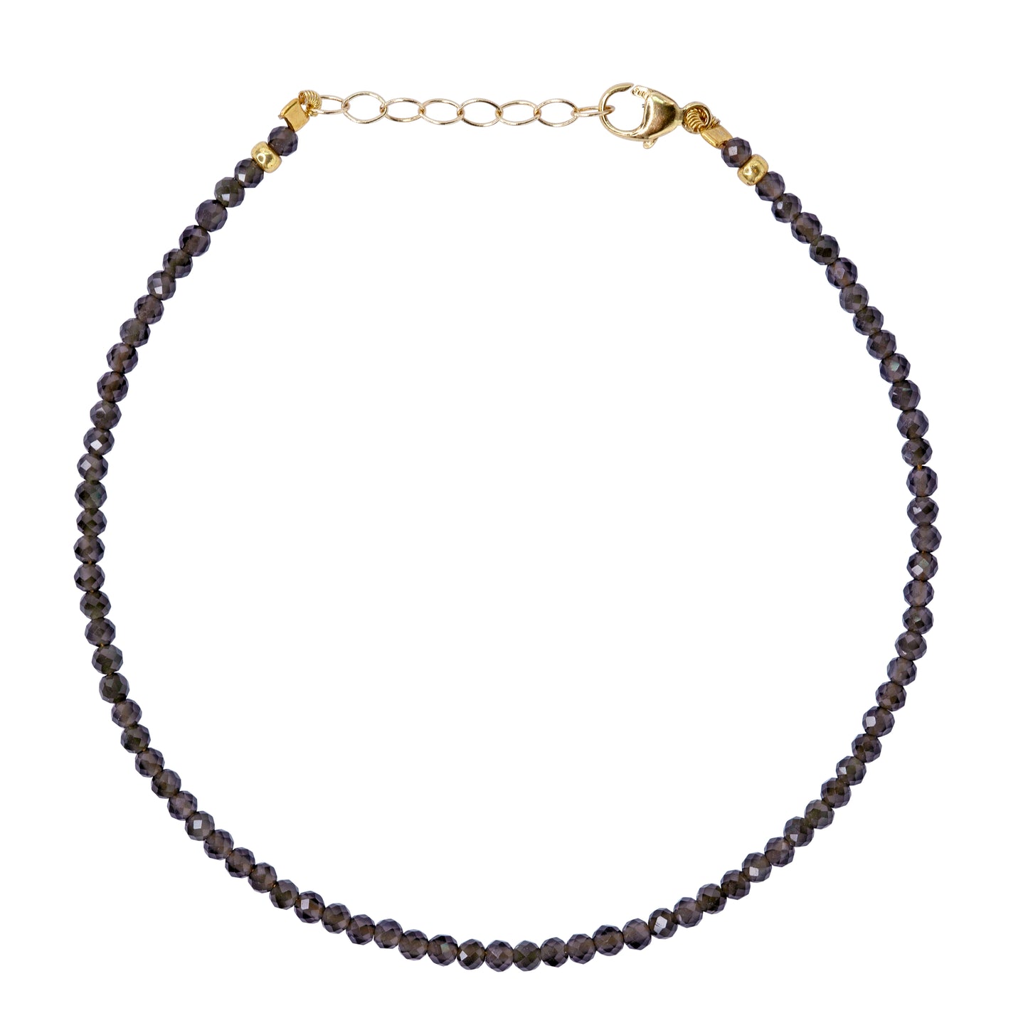 Obsidian 14K Gold Bracelet