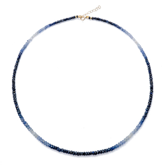 Birthstone September Blue Sapphire Ombre Necklace