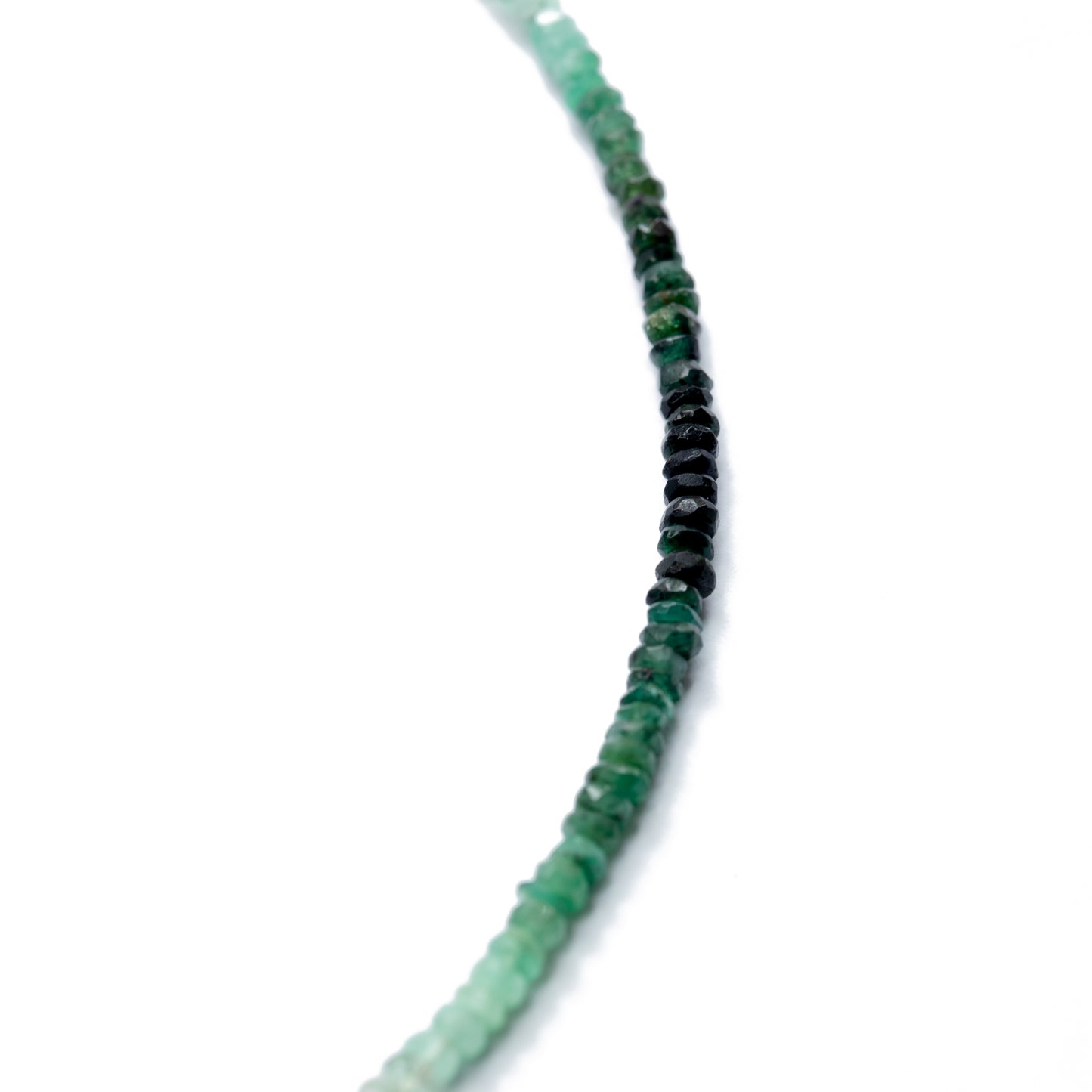 Birthstone May Ombre Emerald Necklace 14K Gold