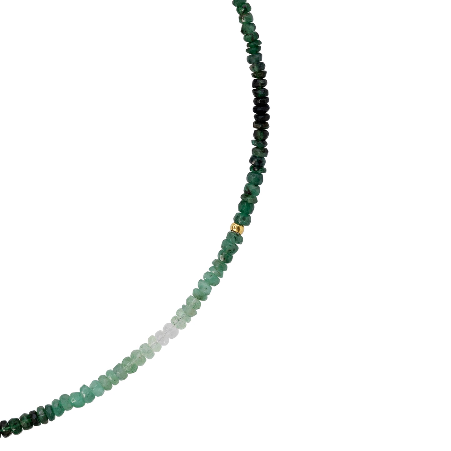 Birthstone May Emerald Ombre Necklace 14K Gold II