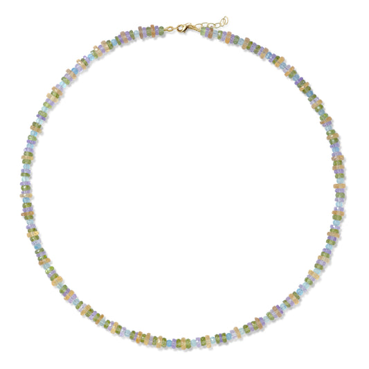 Pastel Multi-Gem Heishi Necklace