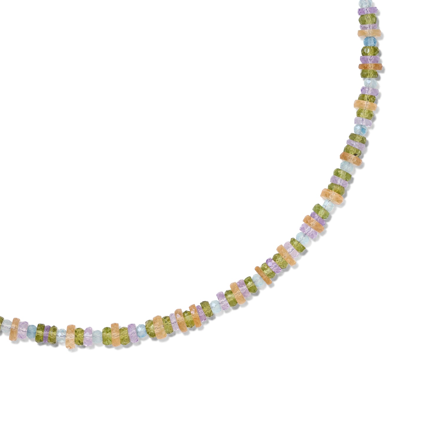 Pastel Multi-Gem Heishi Necklace