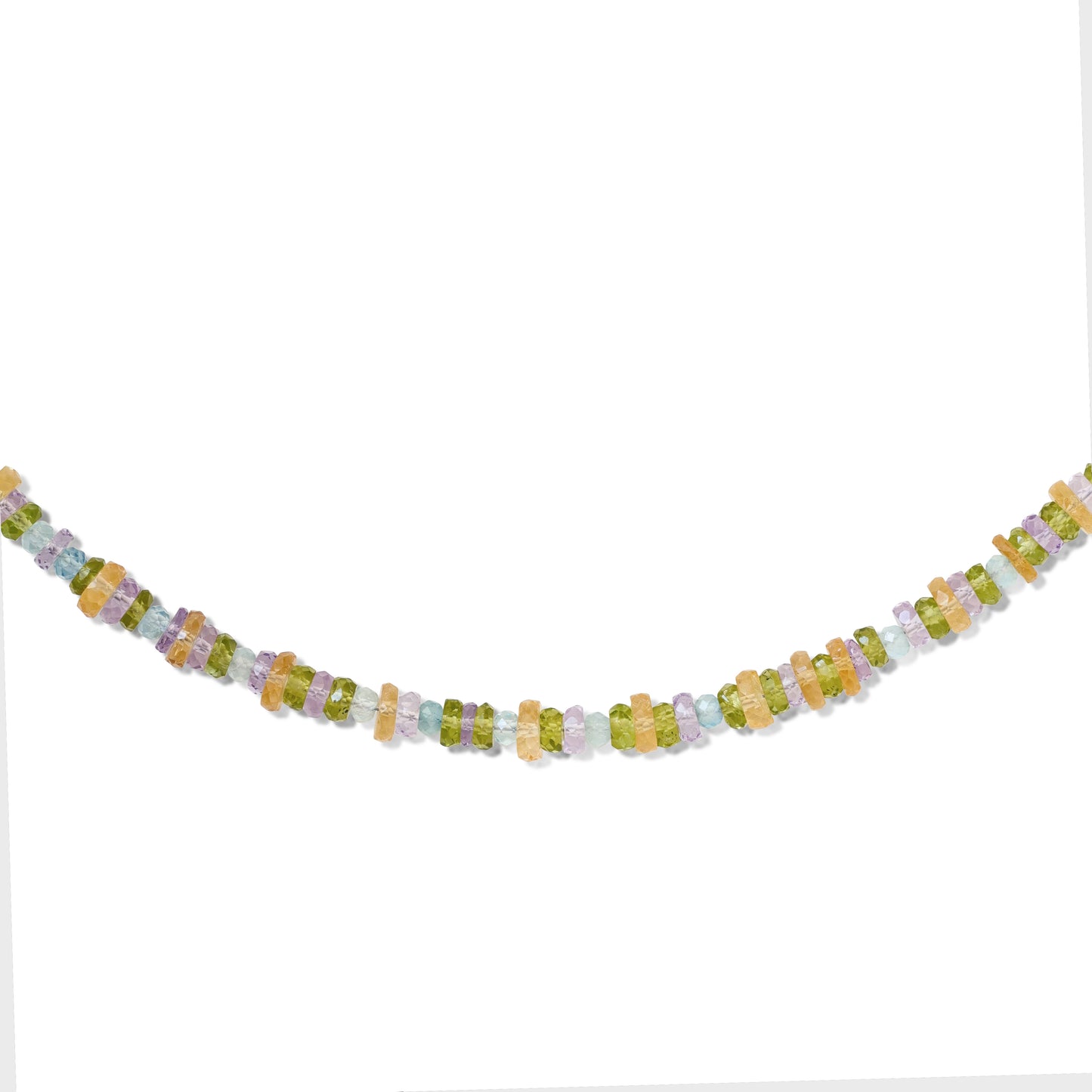 Pastel Multi-Gem Heishi Necklace