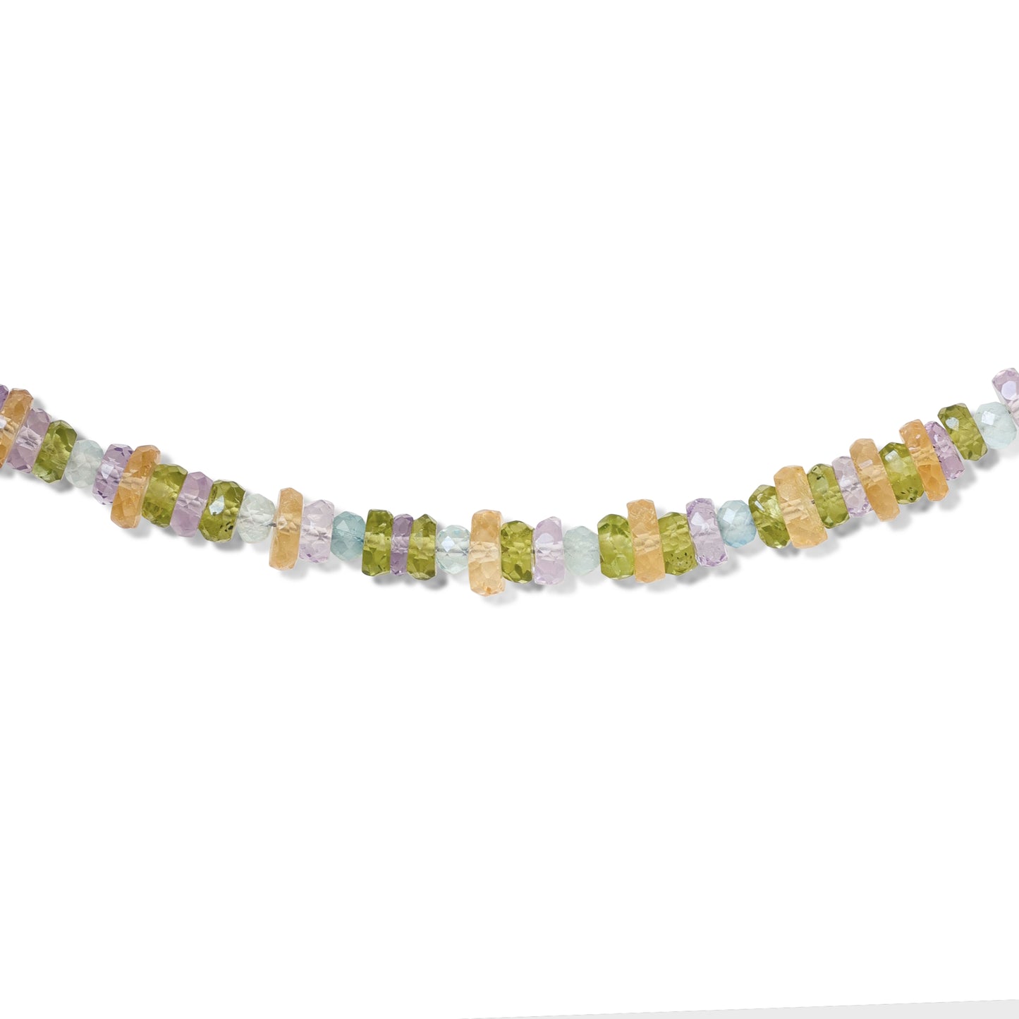 Pastel Multi-Gem Heishi Necklace