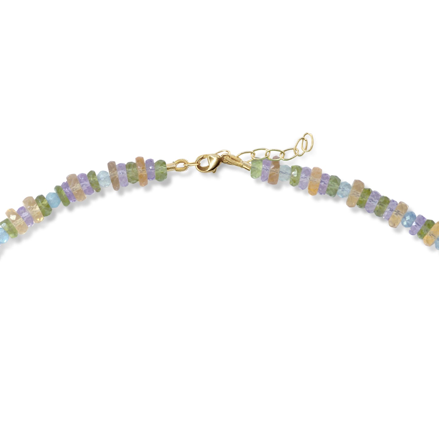 Pastel Multi-Gem Heishi Necklace
