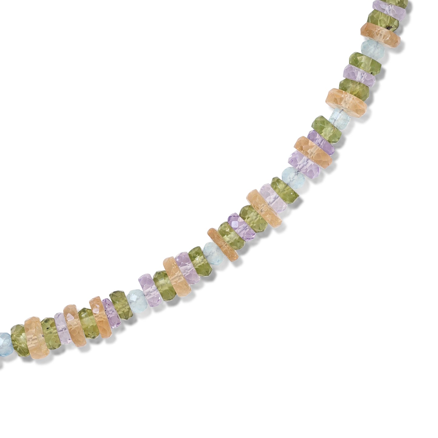 Pastel Multi-Gem Heishi Necklace