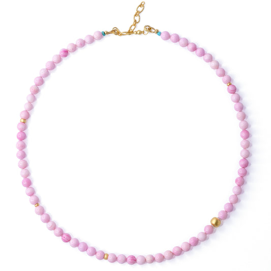 Pink Conch-shell Bead Necklace