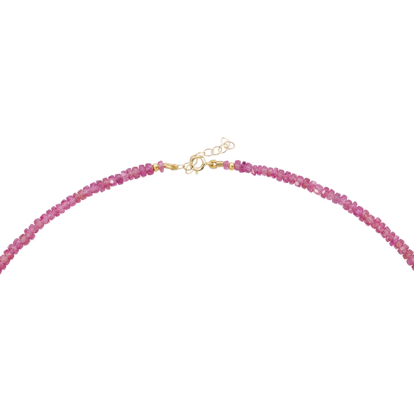 Pink Sapphire Necklace 14K Gold