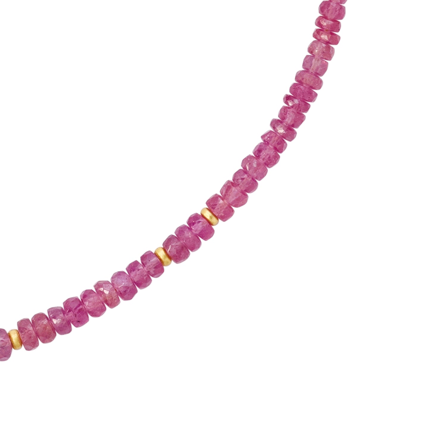 Pink Sapphire Necklace 14K Gold