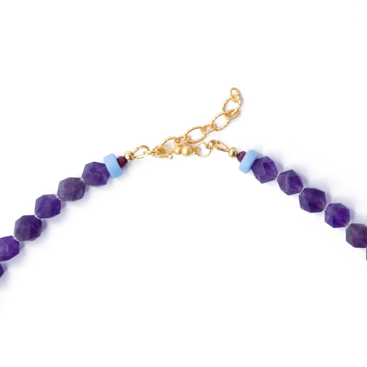 Purple Amethyst Beaded Necklace