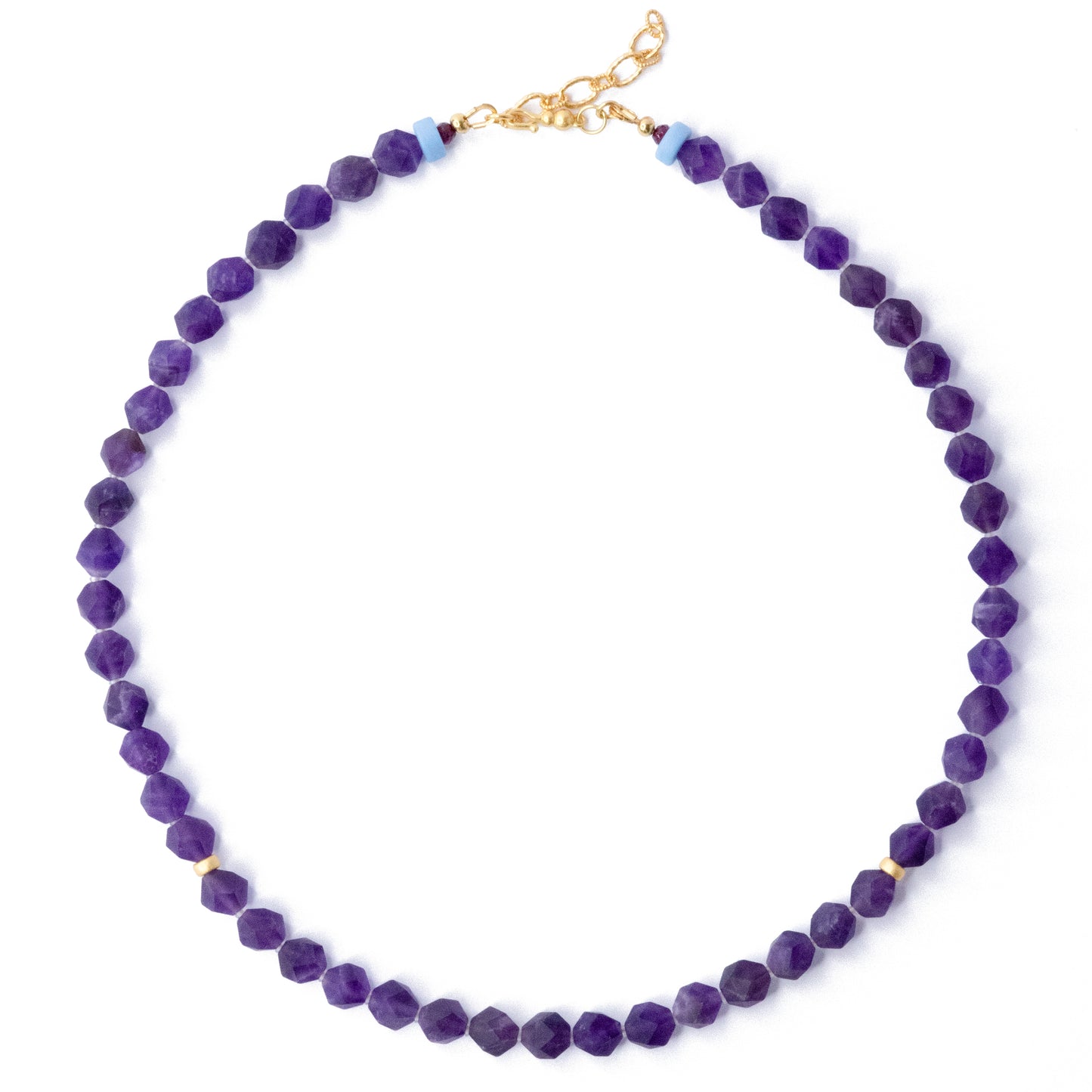 Purple Amethyst Beaded Necklace