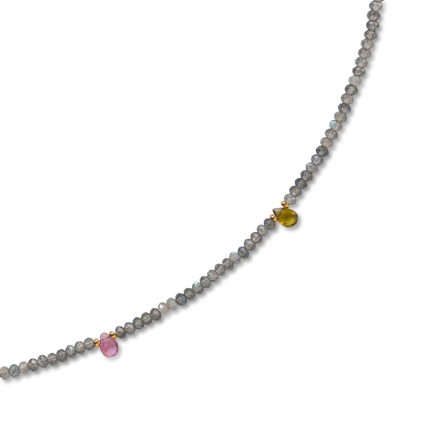 Rainbow Tourmaline Drop Necklace
