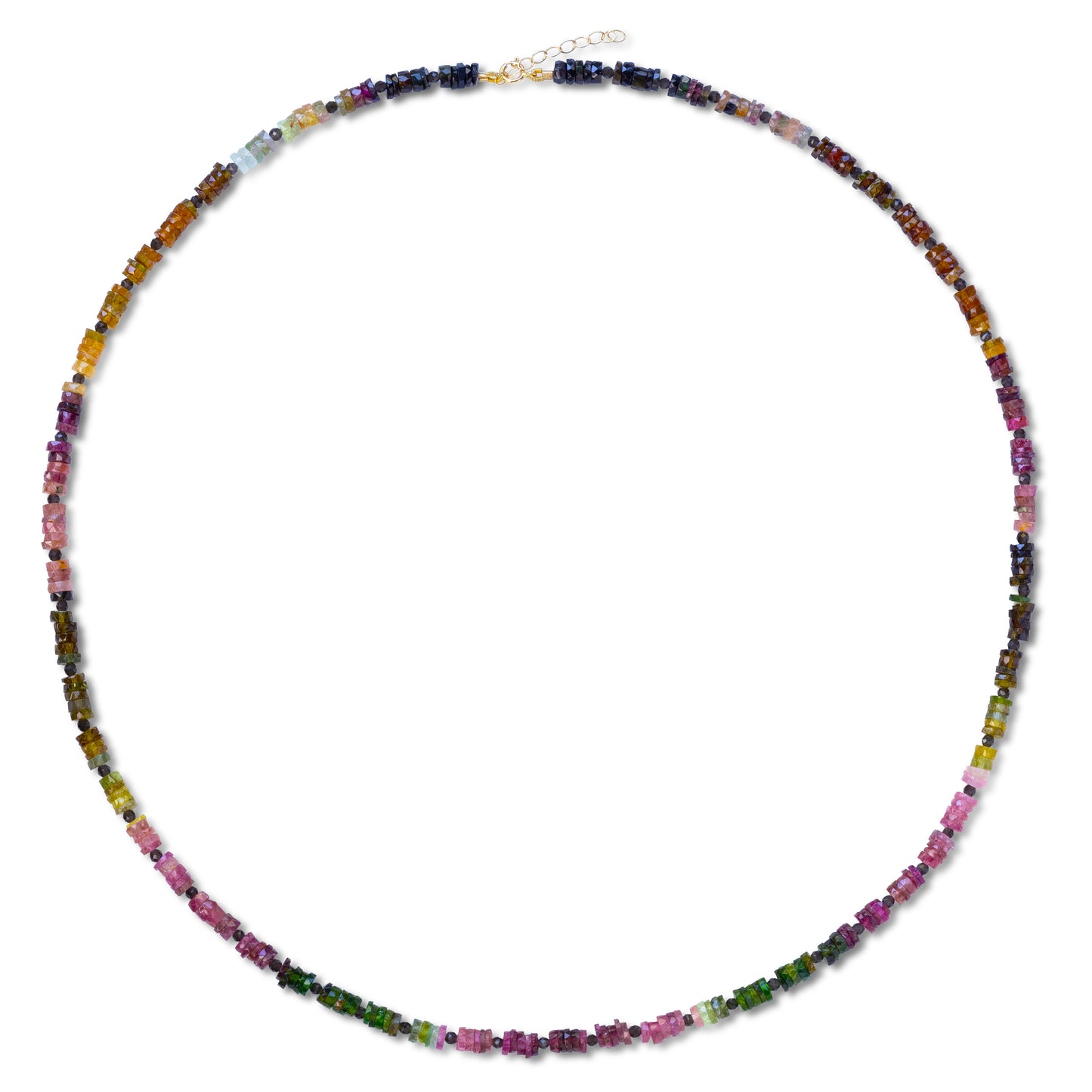 Rainbow Tourmaline Heishi Necklace