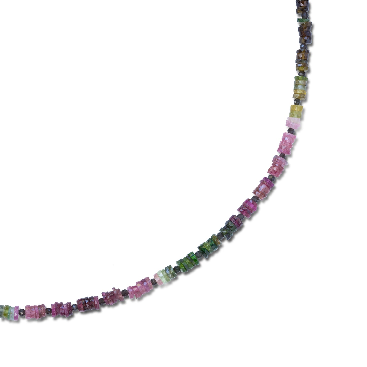 Rainbow Tourmaline Heishi Necklace