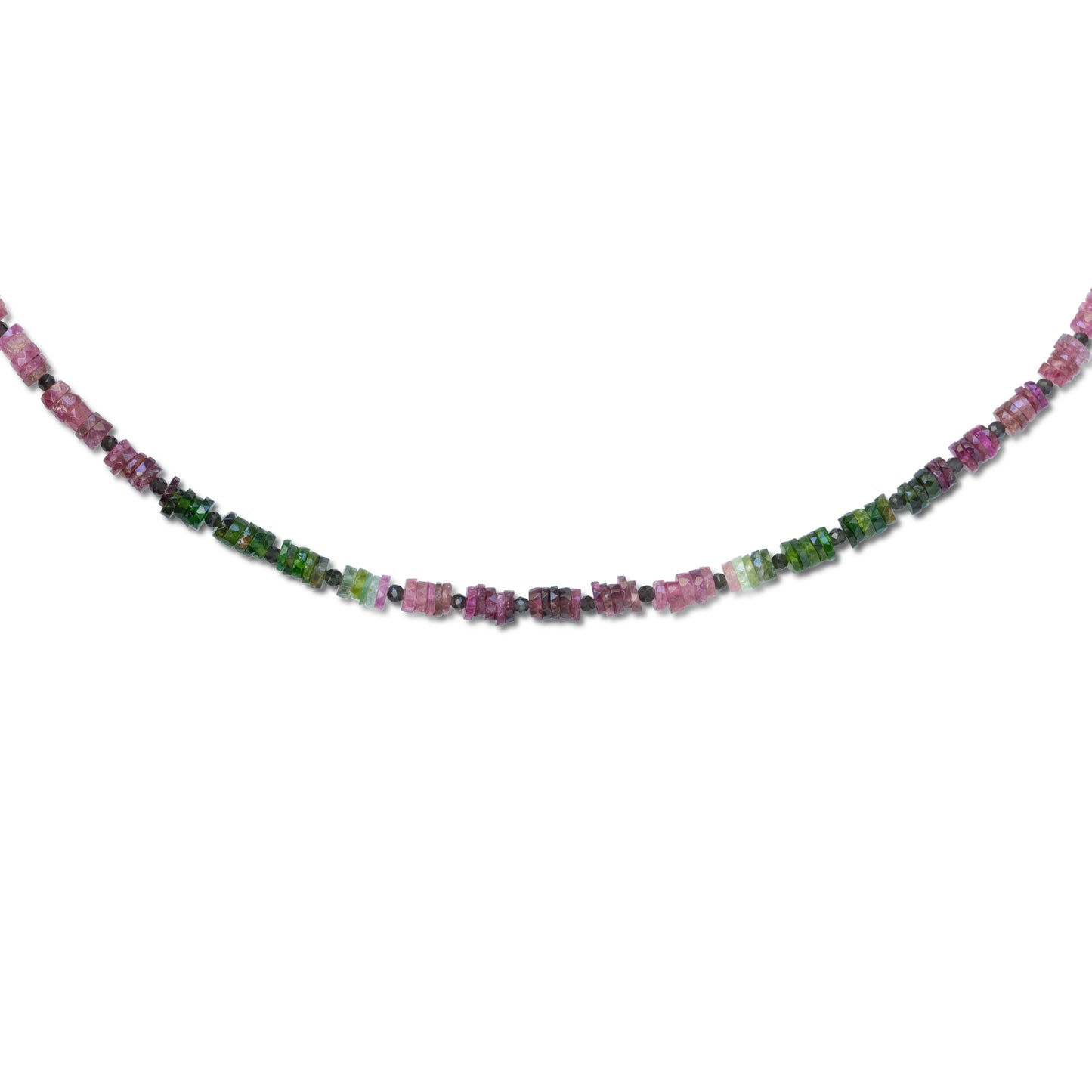 Rainbow Tourmaline Heishi Necklace