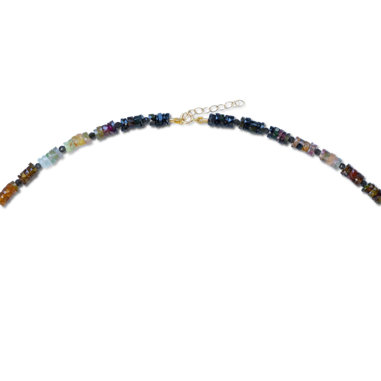 Rainbow Tourmaline Heishi Necklace