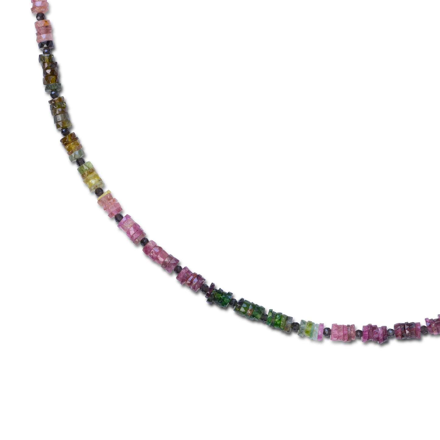 Rainbow Tourmaline Heishi Necklace