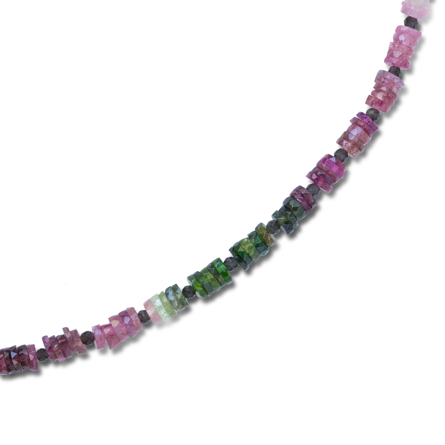 Rainbow Tourmaline Heishi Necklace