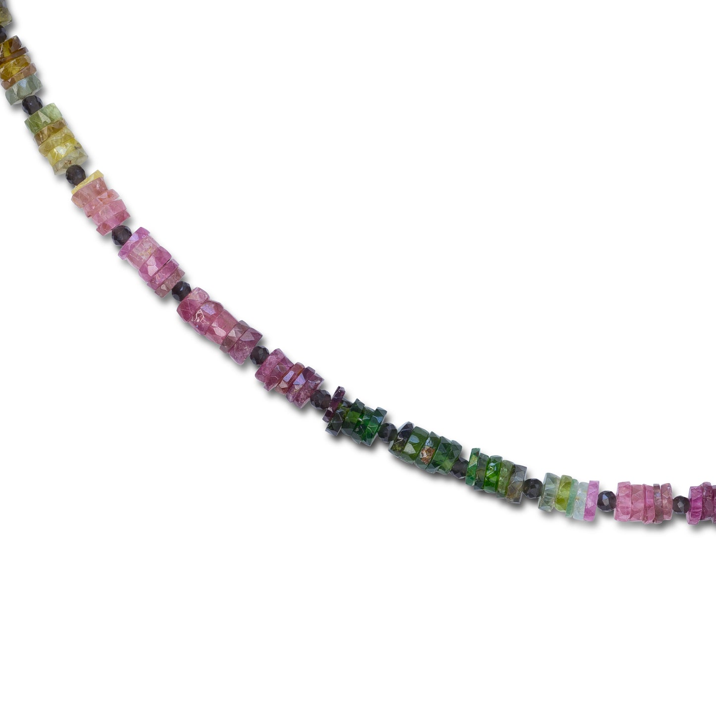 Rainbow Tourmaline Heishi Necklace