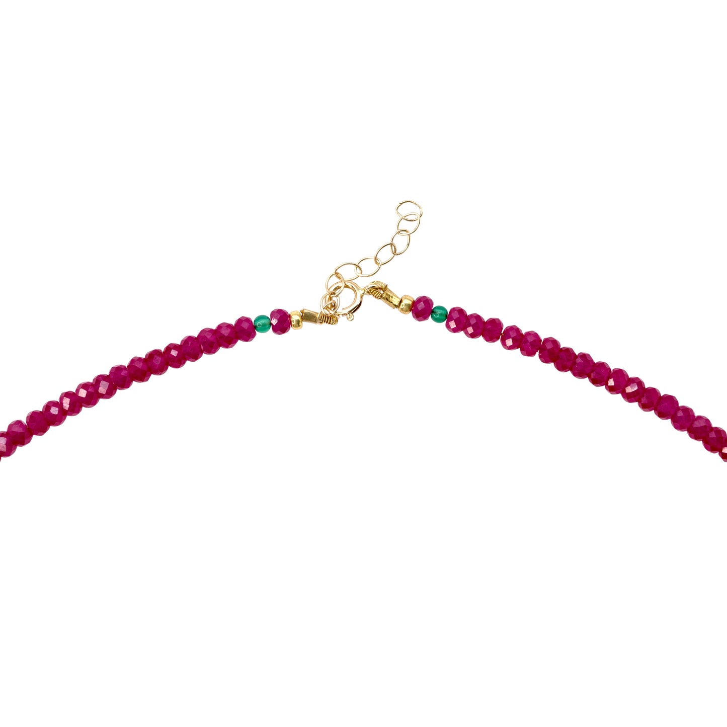 Birthstone July Ruby Necklace 14K Gold