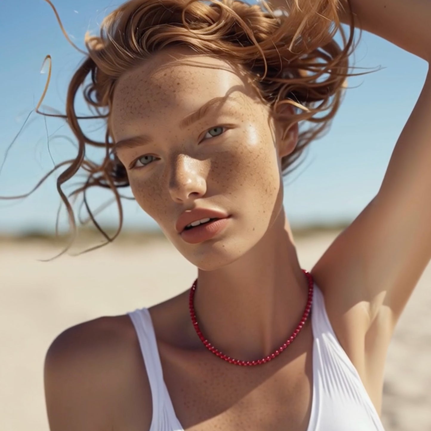 Jumbo Ruby Necklace 14K Gold