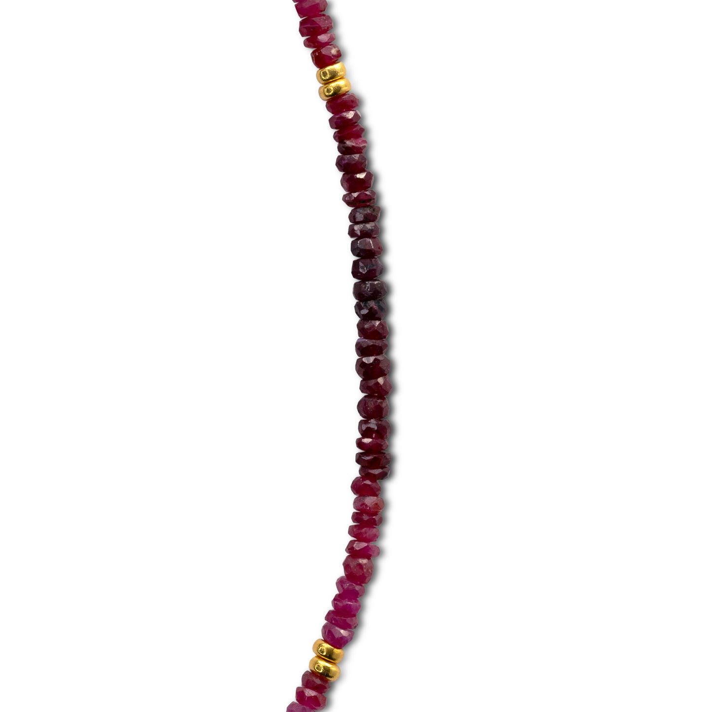 Ruby Ombre Gold Station Necklace