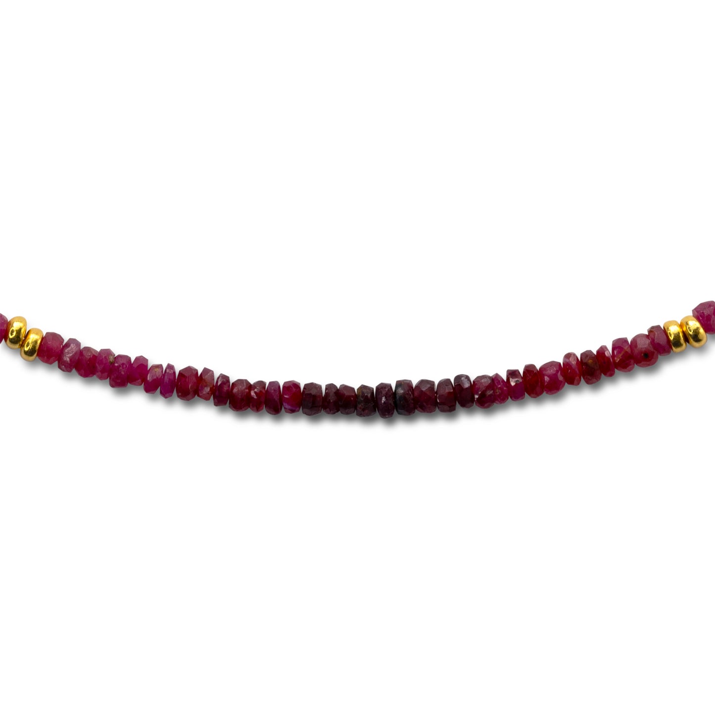 Ruby Ombre Gold Station Necklace
