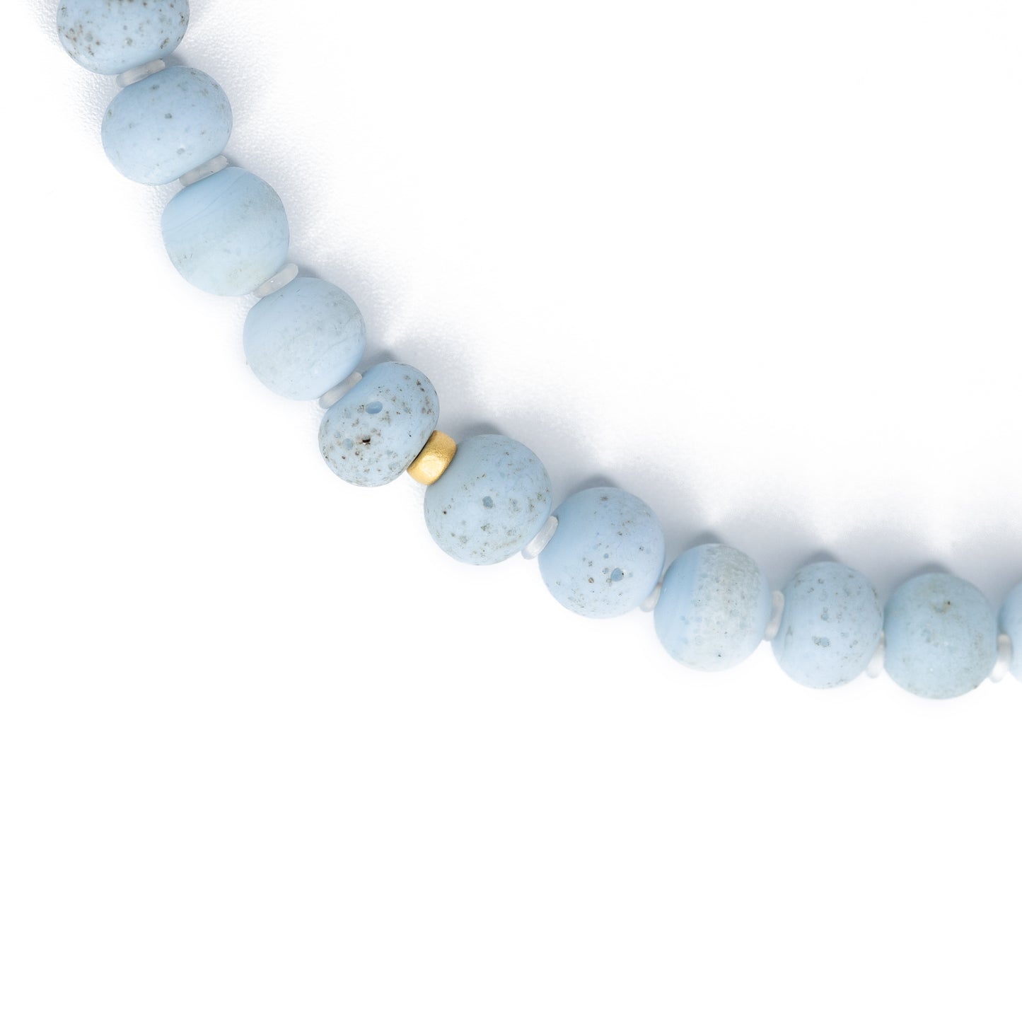 The Seaside Necklace - Pearl Chalcedony Gold Necklace