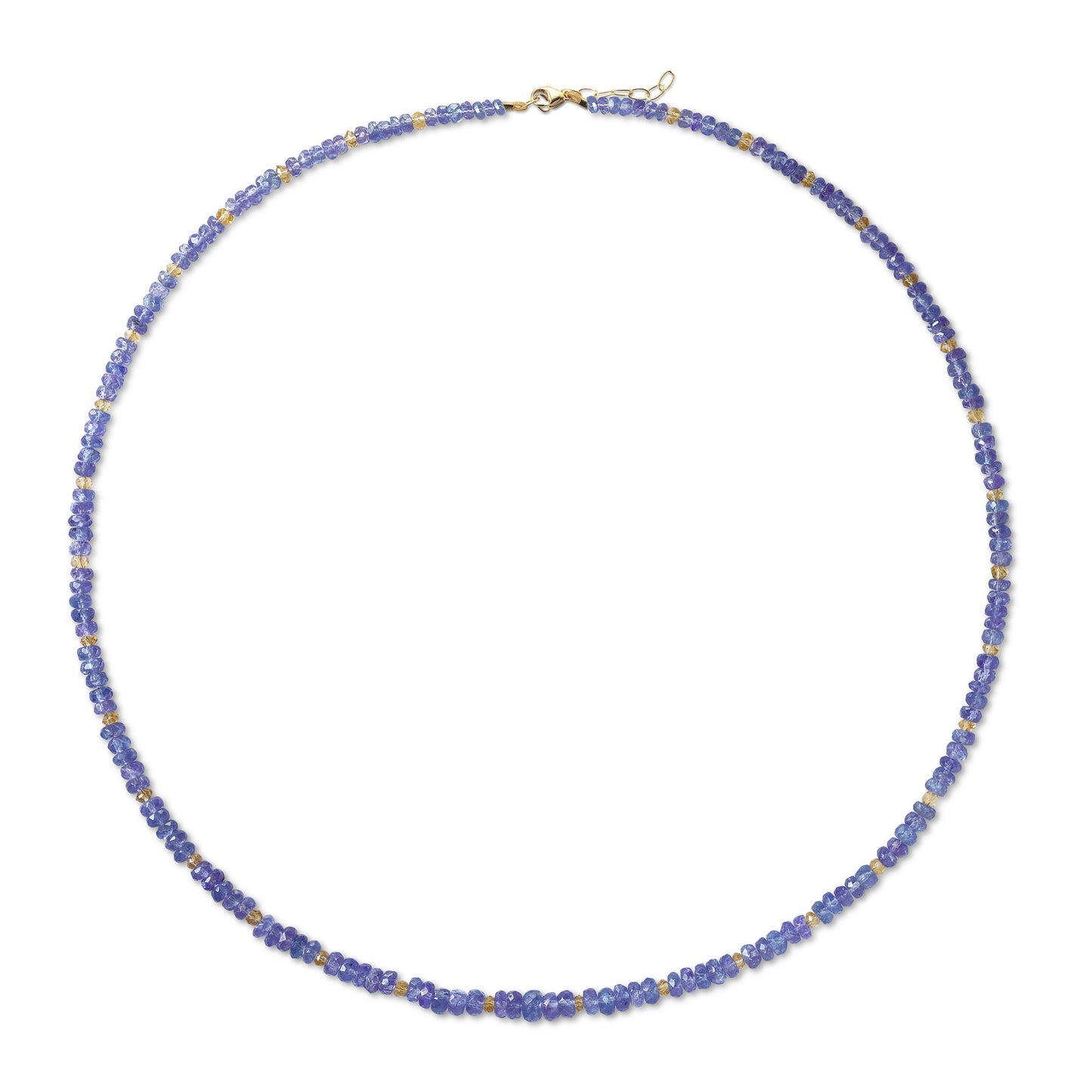 Tanzanite Citrine Station Necklace