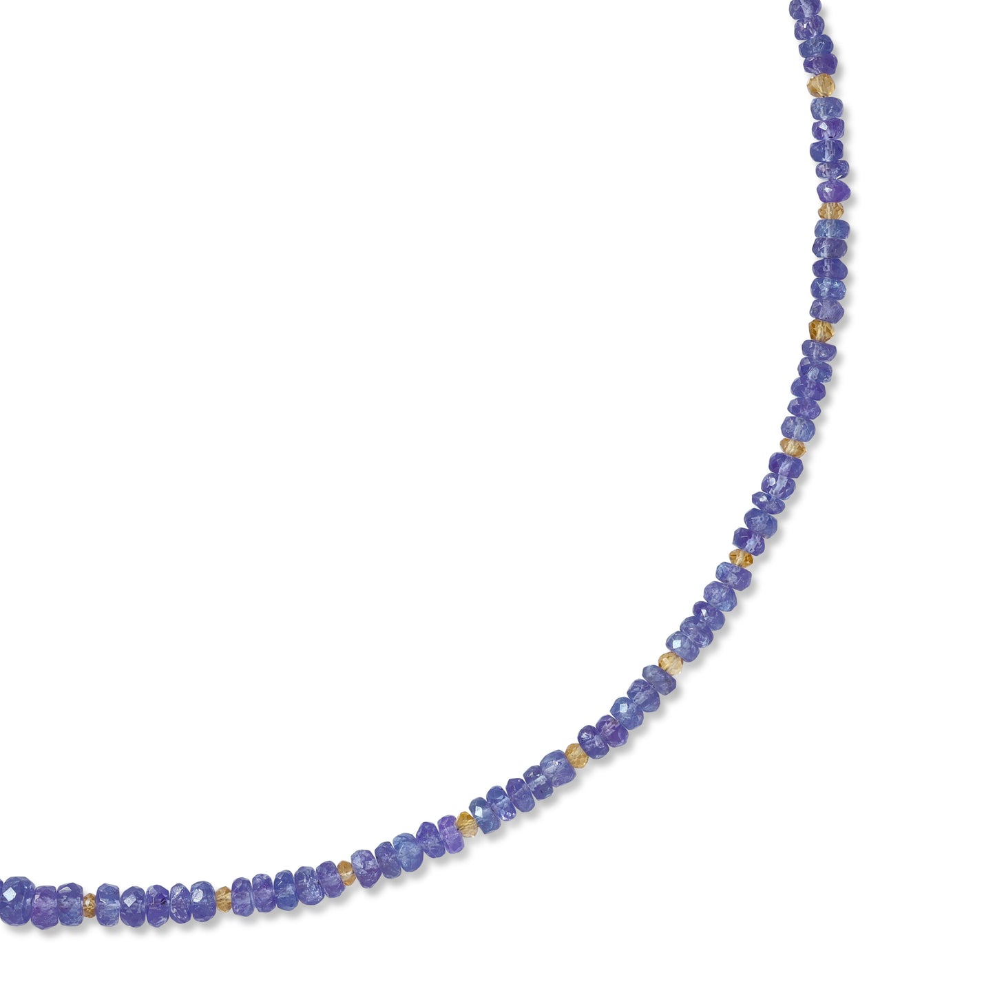 Tanzanite Citrine Station Necklace