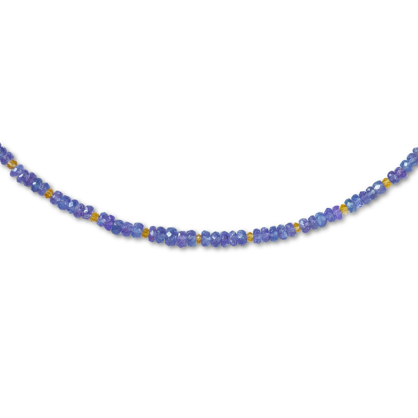 Tanzanite Citrine Station Necklace