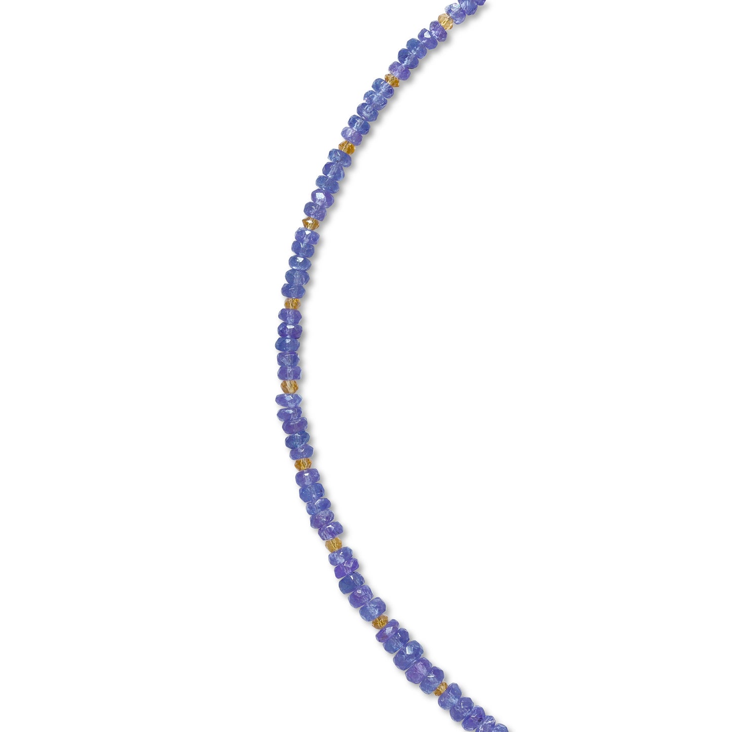 Tanzanite Citrine Station Necklace