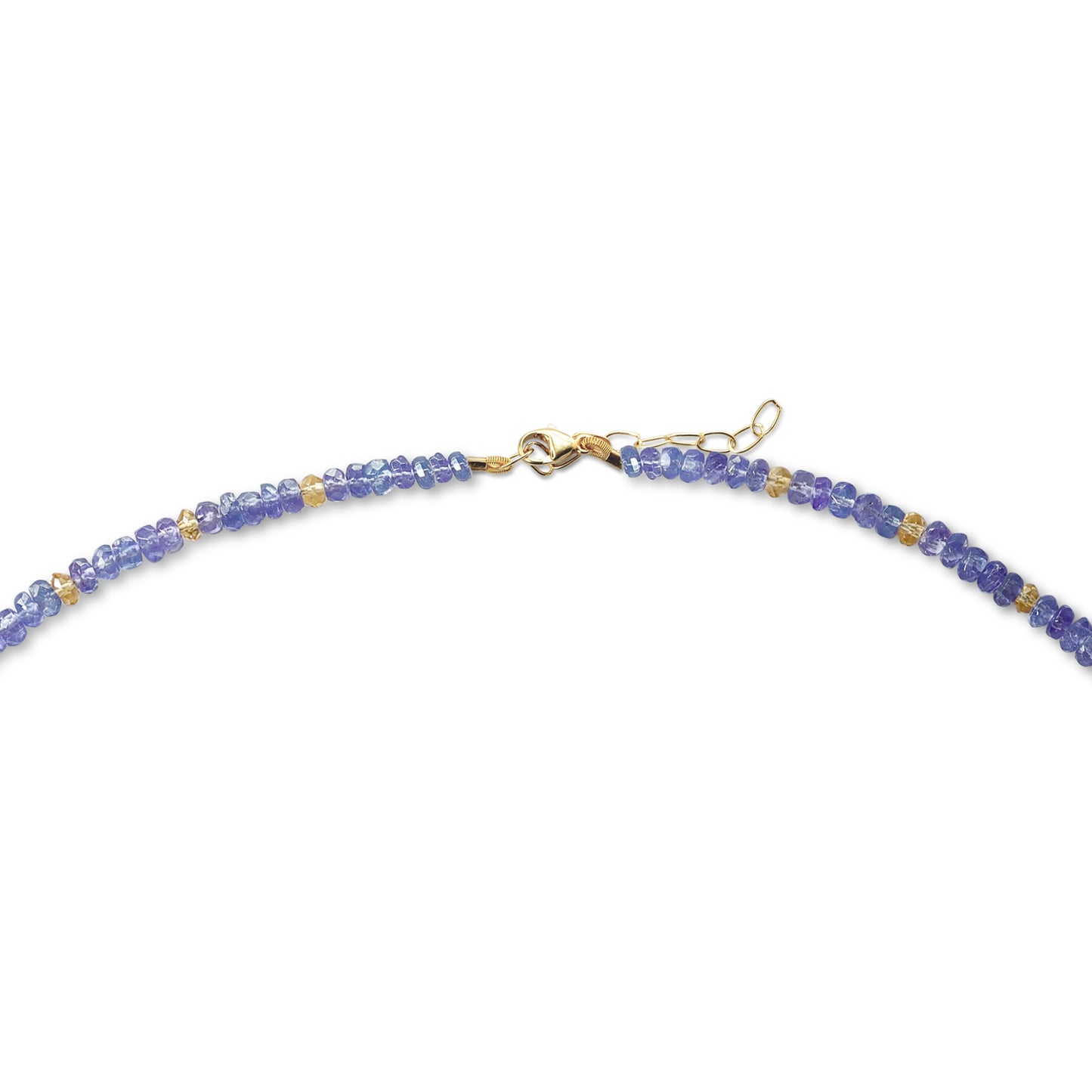 Tanzanite Citrine Station Necklace