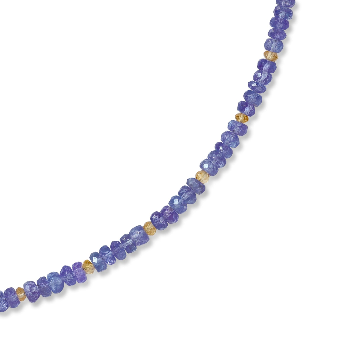 Tanzanite Citrine Station Necklace
