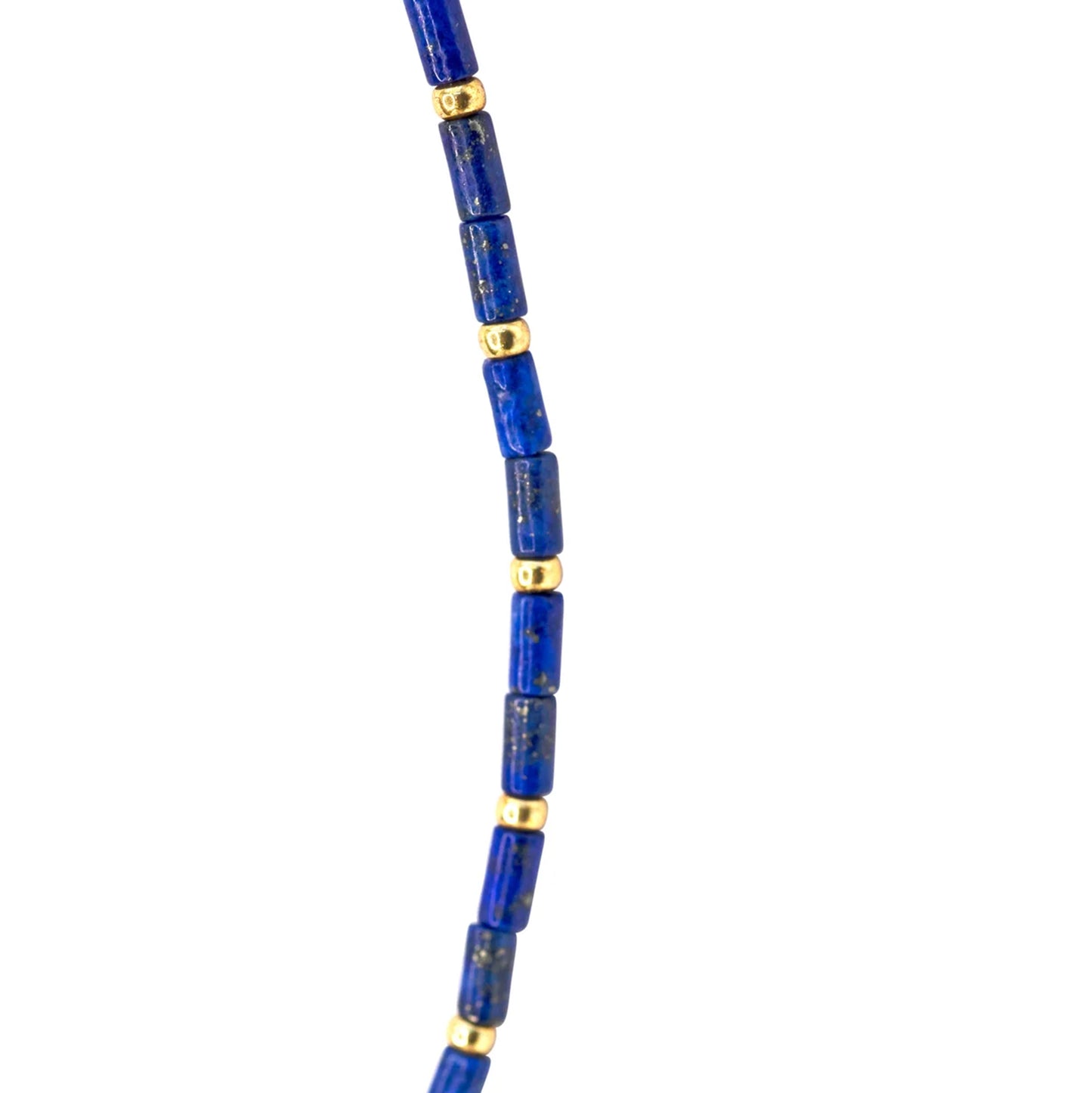 Tiny Lapis Lazuli Tube Princess Necklace