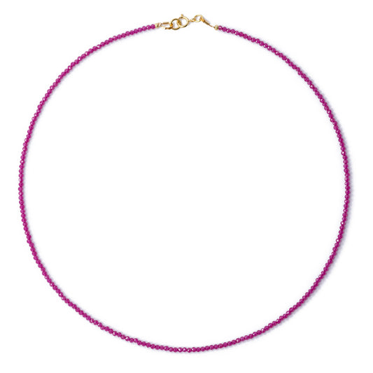 Tiny Ruby 14K Gold Necklace